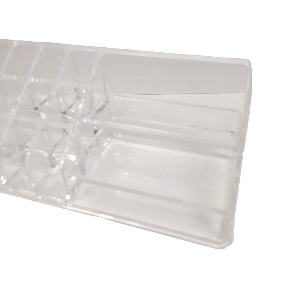 Home Basics 14 Section Clear Cosmetic and Jewelry Holder Organizer Vanity Storag
